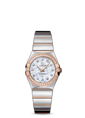 Omega Constellation Quartz 27 Polished Stainless Steel / Red Gold / Diamond / MOP
